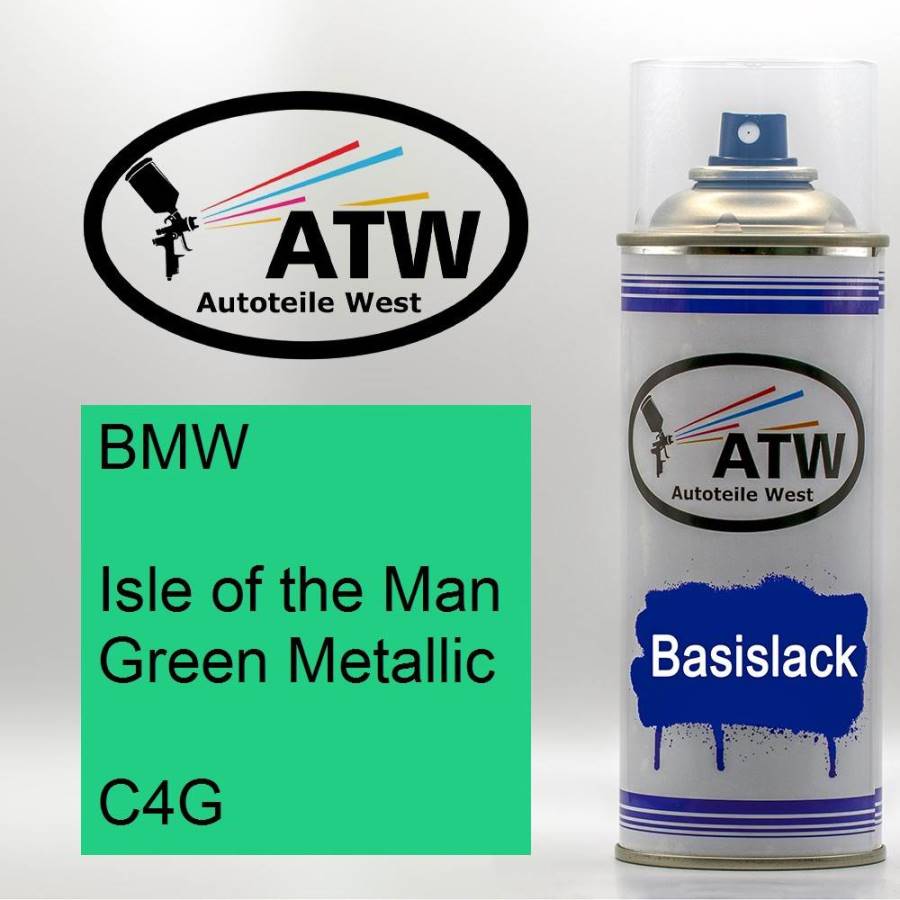 BMW, Isle of the Man Green Metallic, C4G: 400ml Sprühdose, von ATW Autoteile West.